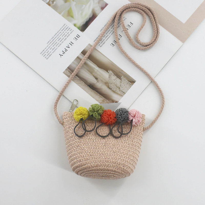 Summer Mini Cute Pouch Straw Woven Children's Coin Purse