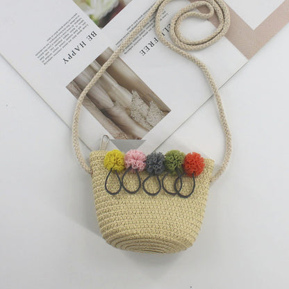 Summer Mini Cute Pouch Straw Woven Children's Coin Purse