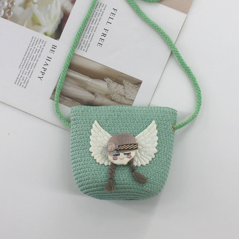 Summer Mini Cute Pouch Straw Woven Children's Coin Purse