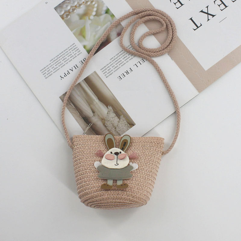 Summer Mini Cute Pouch Straw Woven Children's Coin Purse