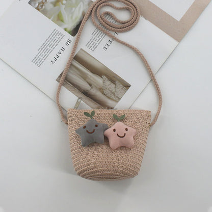 Summer Mini Cute Pouch Straw Woven Children's Coin Purse