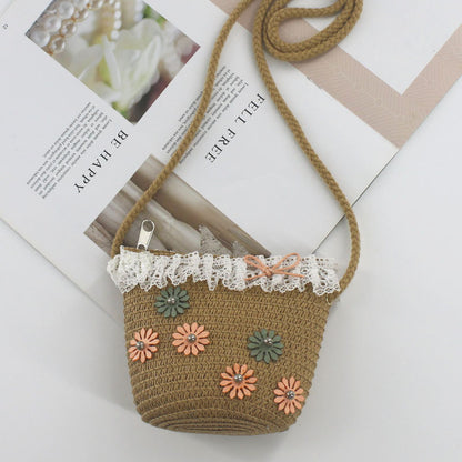 Mini Cute Pouch Straw Woven Beach Bags