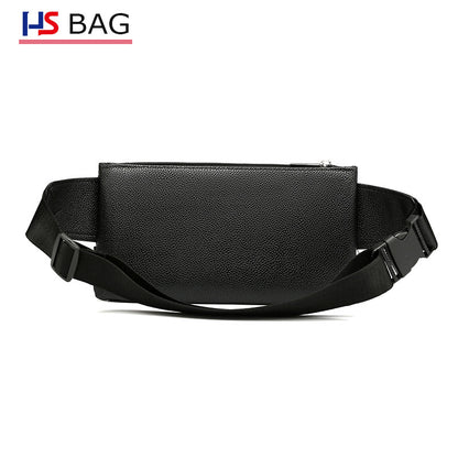 Men's Leather Korean Simple Black Business Men's Waist Packs