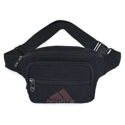 Women's Retro Canvas Leisure Multifunction Mobile Business Men's Waist Packs