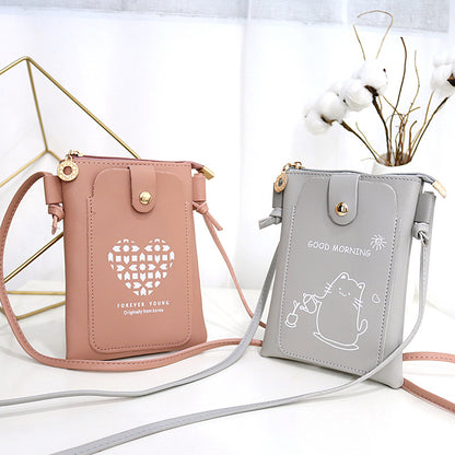 Mini sacs pour téléphone portable coréens mignons et simples pour femmes