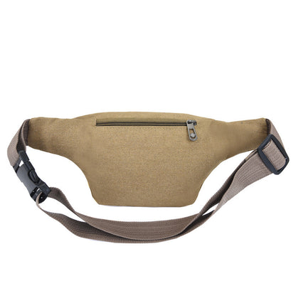 Women's Retro Canvas Leisure Multifunction Mobile Business Men's Waist Packs