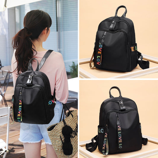 Women's Spring Oxford Cloth Korean Nylon Backpacks