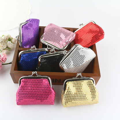 Comfortable Fresh Sequined Fabric Christmas Gifts Ladies Wallets