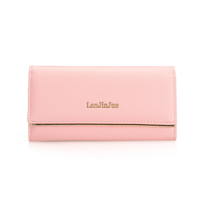 Women's Long Large Capacity Retro Tri Fold Ladies Wallets