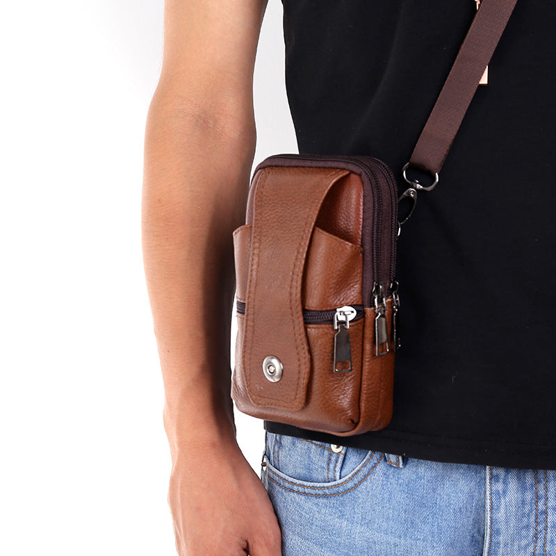 Men's Pretty New Leather Multifunctional Mobile Men's Waist Packs