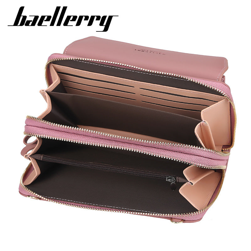 Women's Korean Fashion Versatile Zipper Mobile Phone Bags