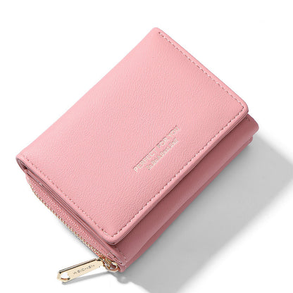 Women's Short Korean Zipper Simple Multifunctional Purses