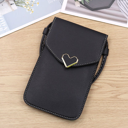 Women's Transparent Touch Screen Mobile Simple Hasp Phone Bags