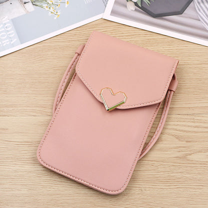 Women's Transparent Touch Screen Mobile Simple Hasp Phone Bags