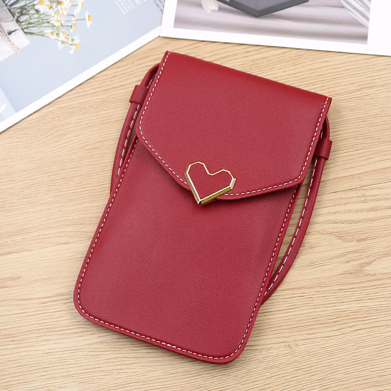 Women's Transparent Touch Screen Mobile Simple Hasp Phone Bags