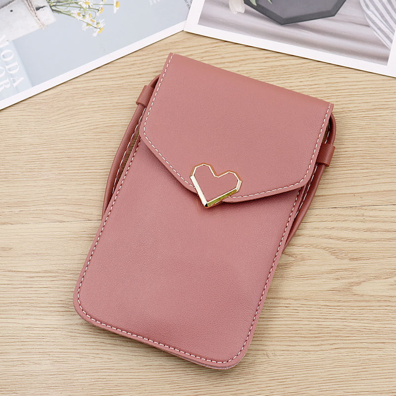 Women's Transparent Touch Screen Mobile Simple Hasp Phone Bags