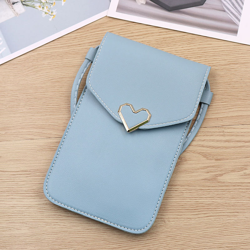 Women's Transparent Touch Screen Mobile Simple Hasp Phone Bags