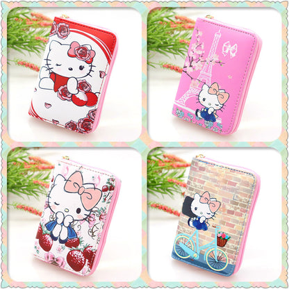 Cartoon Cat Collection For Selection Leather Ladies Wallets