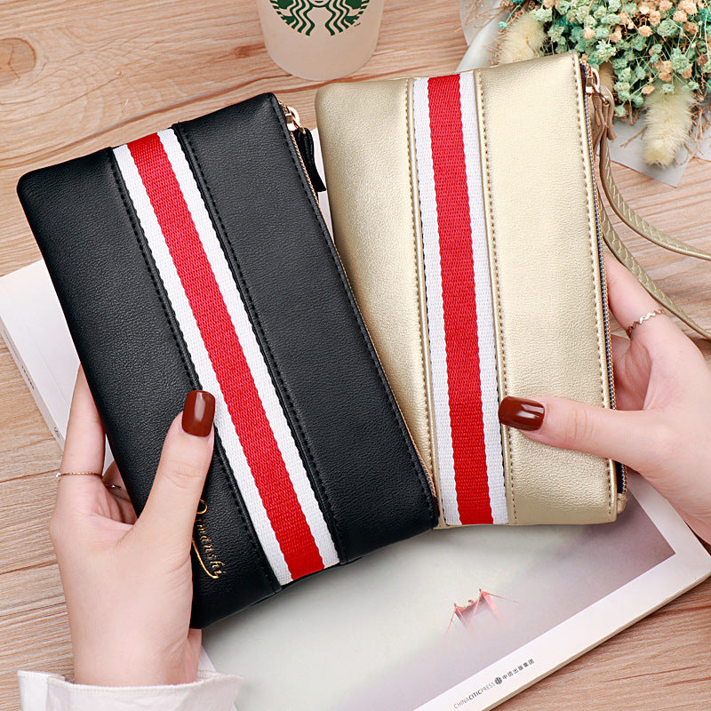 Women's Versatile Vintage Zipper Mobile Clutch Ladies Wallets