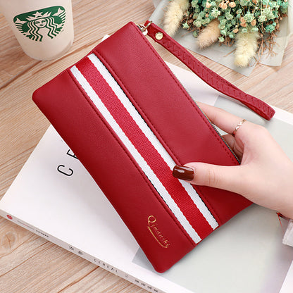 Women's Versatile Vintage Zipper Mobile Clutch Ladies Wallets