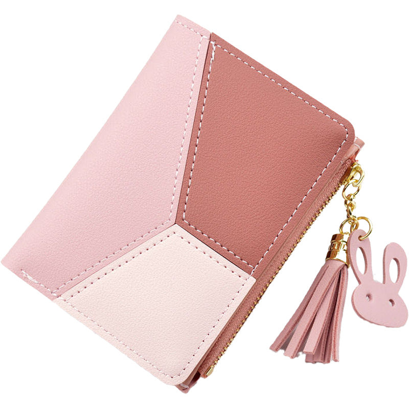 Women's Short Zip Korean Style Tassel Simple Ladies Wallets