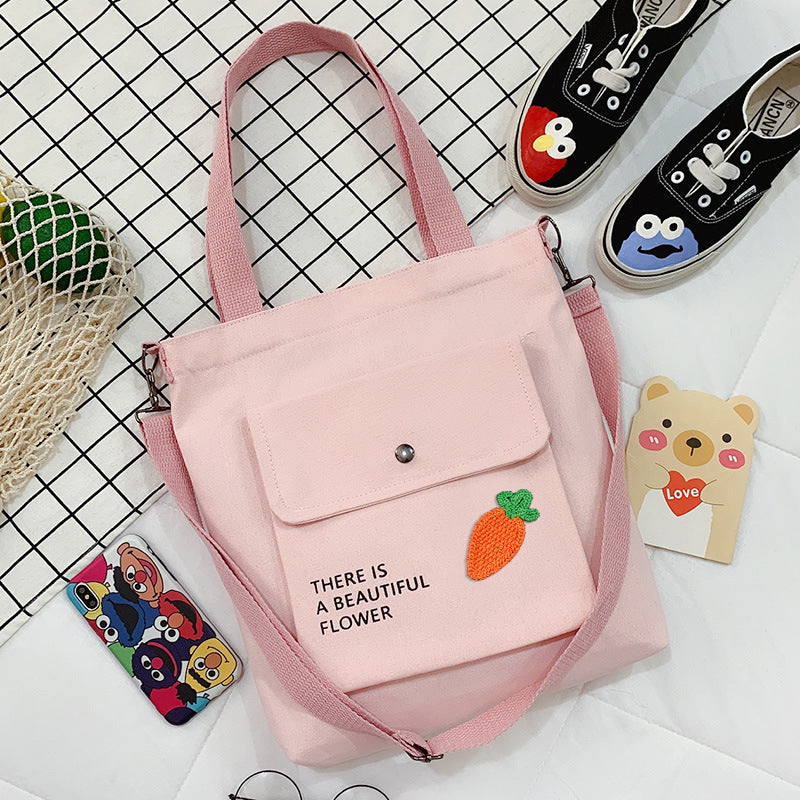 Canvas Printed College Class Portable Female Bags