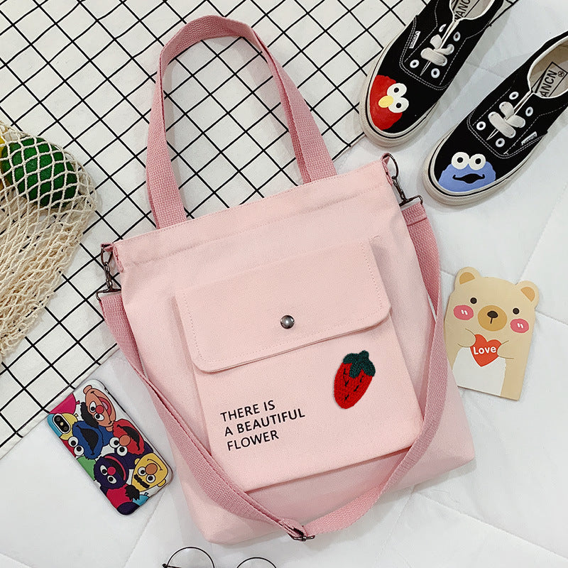 Canvas Printed College Class Portable Female Bags