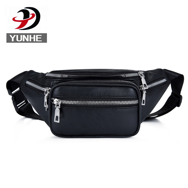 Women's & Men's & Fashion Simple Solid Color Slanted Men's Waist Packs