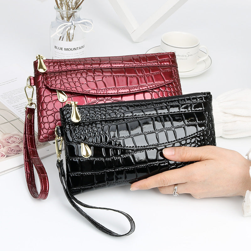 Women's Fashion Clutch Mobile Glossy Small Pouch Handbags