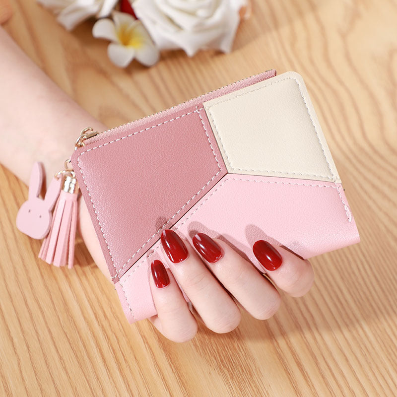 Women's Short Zip Korean Style Tassel Simple Ladies Wallets