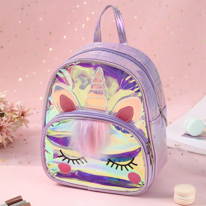 Sac à dos transparent pour enfants Little Princess Fantasy Laser Unicorn