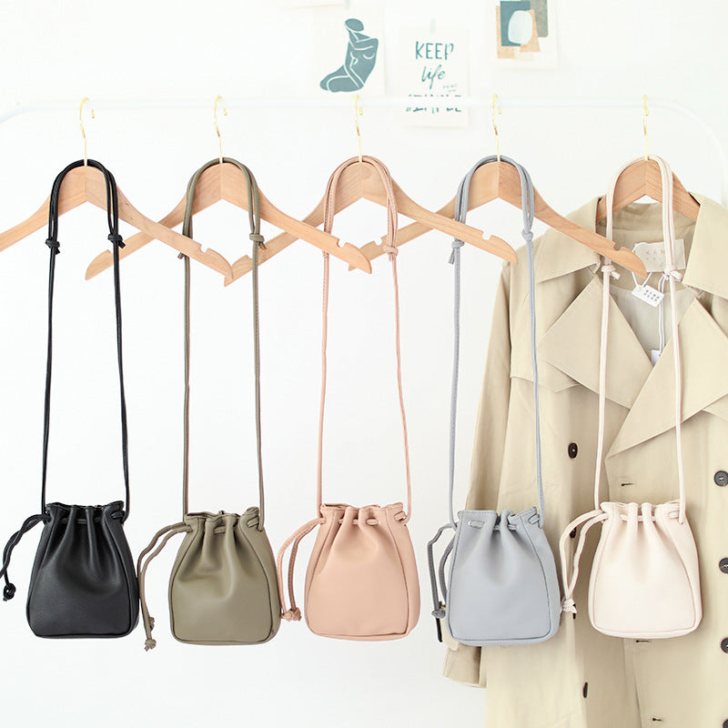 Korean Style Fashion Drawstring Mini Simple Crossbody Bags