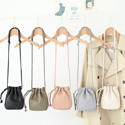 Korean Style Fashion Drawstring Mini Simple Crossbody Bags