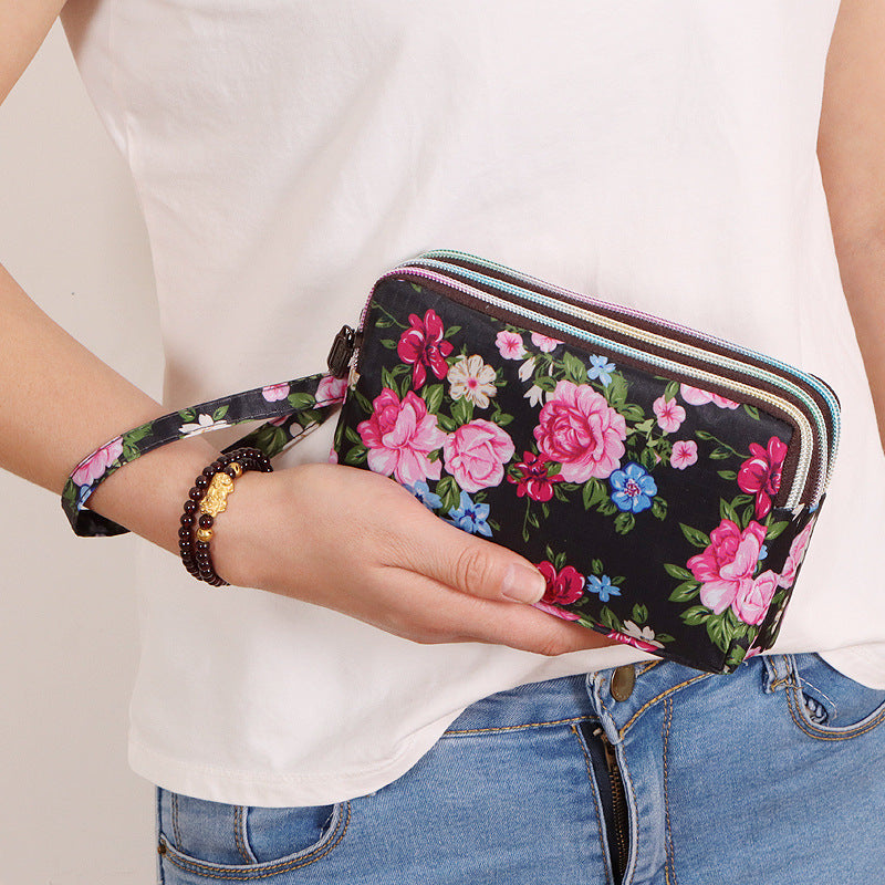 Women's Versatile Graceful Long Clutch Fabric Ladies Wallets