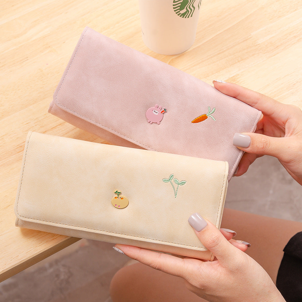 Women's Long Korean Style Fashionable Cute Fashion Ladies Wallets