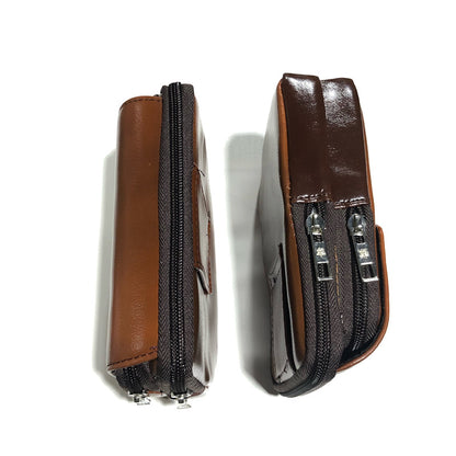 Men's Large Waterproof Leather Cigarette Running Wear Mobile Phone Bags