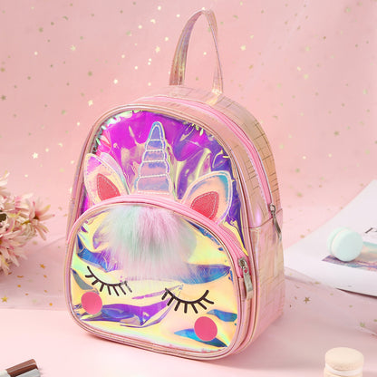 Sac à dos transparent pour enfants Little Princess Fantasy Laser Unicorn