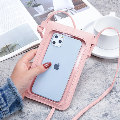 Women's Fashion Leather Touch Screen Mobile Retro Phone Bags