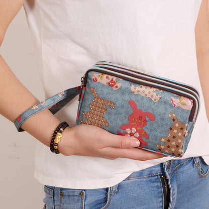 Women's Versatile Graceful Long Clutch Fabric Ladies Wallets