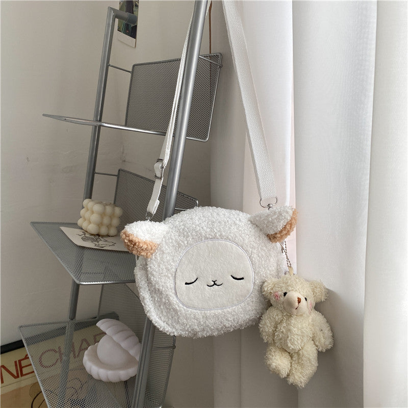 Wool Small Female Fashion Plush Cartoon Shoulder Bags