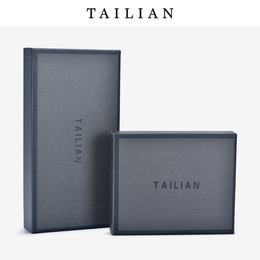 Men's Black Elegant Gift Box Mid-length Short Men's Wallets