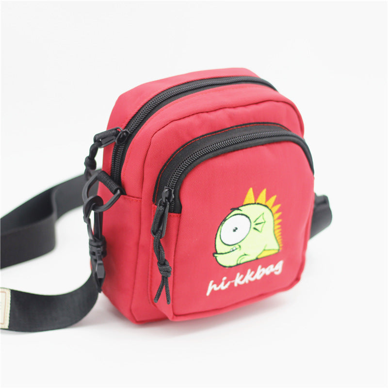 Women's Nylon Embroidered Cartoon Fashion Cloth Mobile Phone Bags