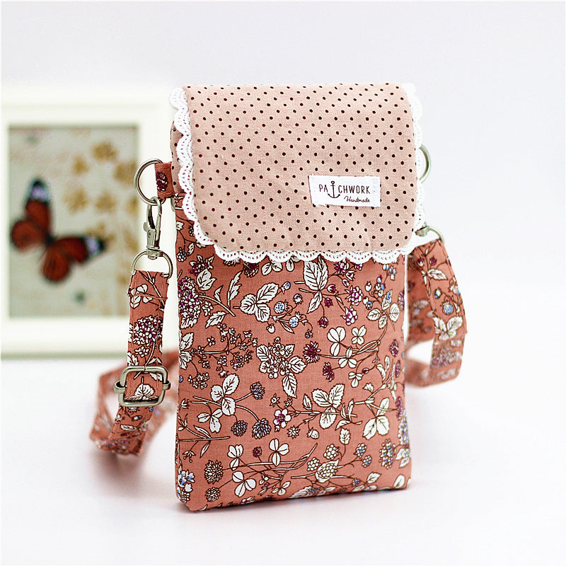 Bouquet Cotton Cloth Mobile Rural Long-term Phone Bags