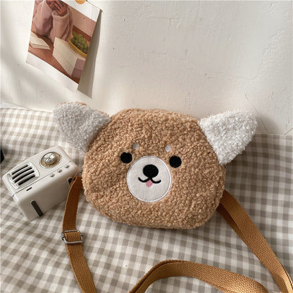 Wool Small Female Fashion Plush Cartoon Shoulder Bags