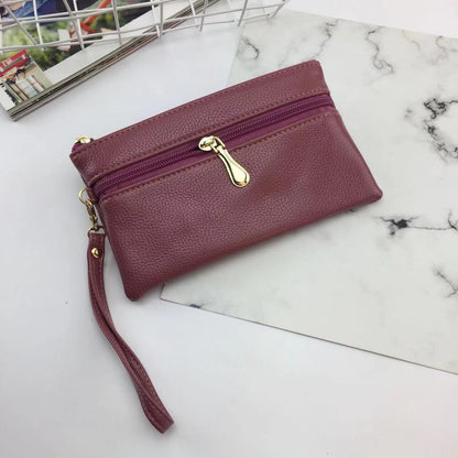 Women's Long Clutch Simple Zipper Pouch Large Handbags