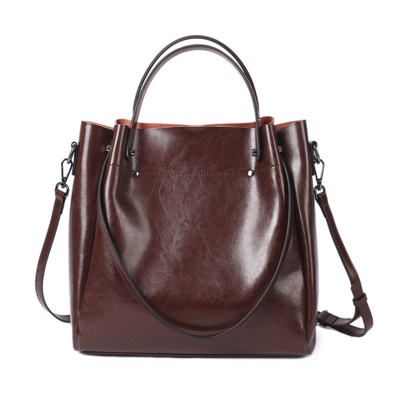 Women's Should Be Cowhide Leather Large Capacity Handbags