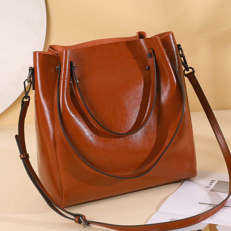 Women's Should Be Cowhide Leather Large Capacity Handbags