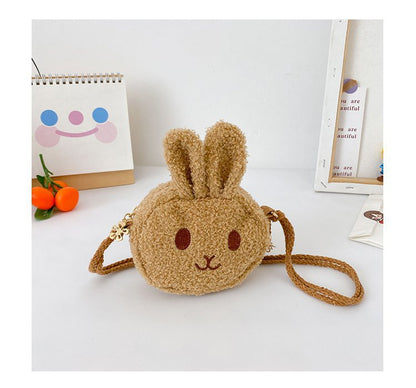 Sacs à bandoulière pour enfants en peluche glamour en forme de lapin coréen mignon