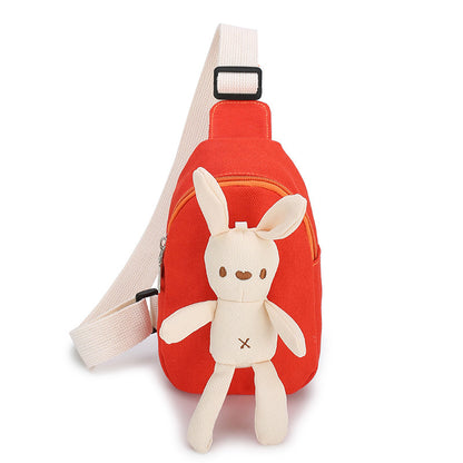 Petits sacs à bandoulière en toile pour enfants en forme de lapin de dessin animé coréen pour garçons