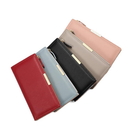 Women's Korean Long Multiple Slots Zipper Female Ladies Wallets